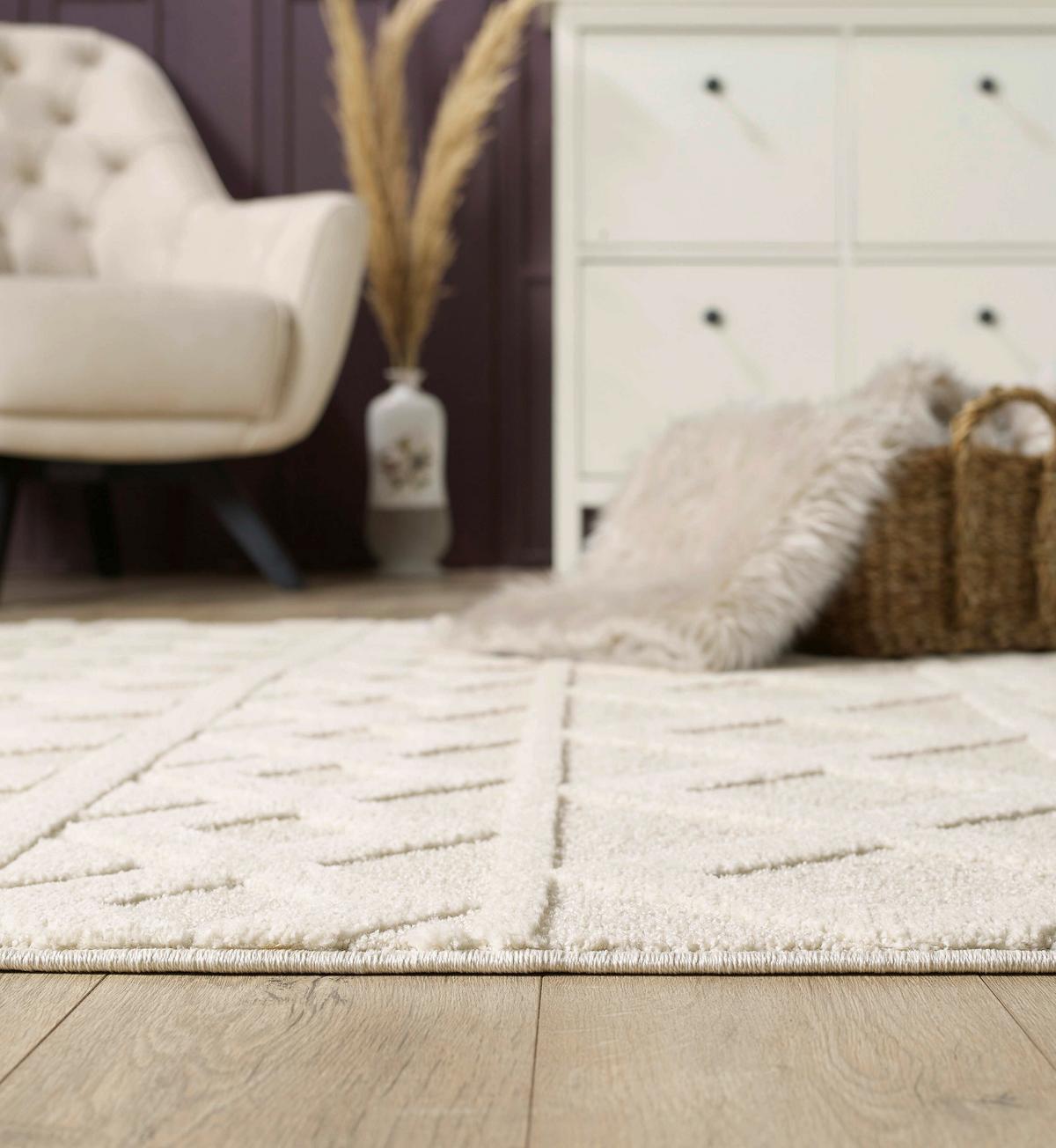 Läufer Elio - Beige/Creme, KONVENTIONELL, Textil (80/300cm)
