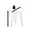 Odkladací Stolík Linda - prírodné farby/čierna, Moderný, kov/drevo (40/46,5cm) - MÖMAX modern living