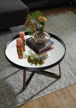 Verspiegelte Glasoberfläche für besondere Effekte Couchtisch mit Spiegelfläche