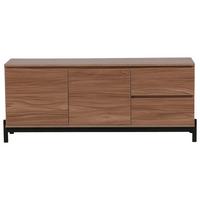 Sideboard Corpus - Nussbaumfarben/Schwarz, Design, Holz/Holzwerkstoff (135/56/40cm) - Livetastic
