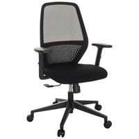 Drehstuhl Carlow I Mit Armlehnen Schwarz - Schwarz, Basics, Kunststoff/Textil (65/98/65cm) - MID.YOU