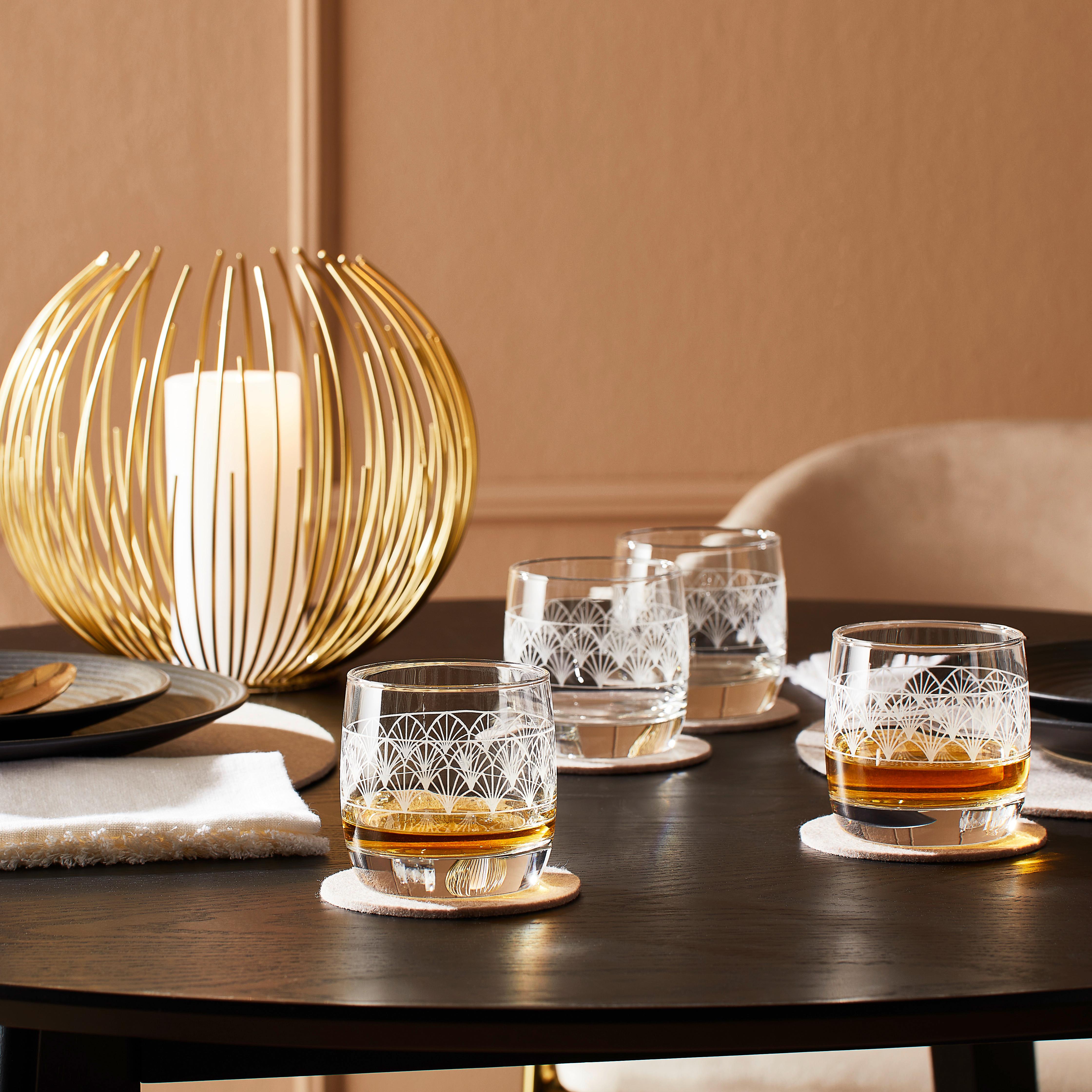 Whiskyglas Paradisio 4er-Set Je ca. 300 ml - Transparent, Trend, Glas (19/15,5/24cm) - Creatable