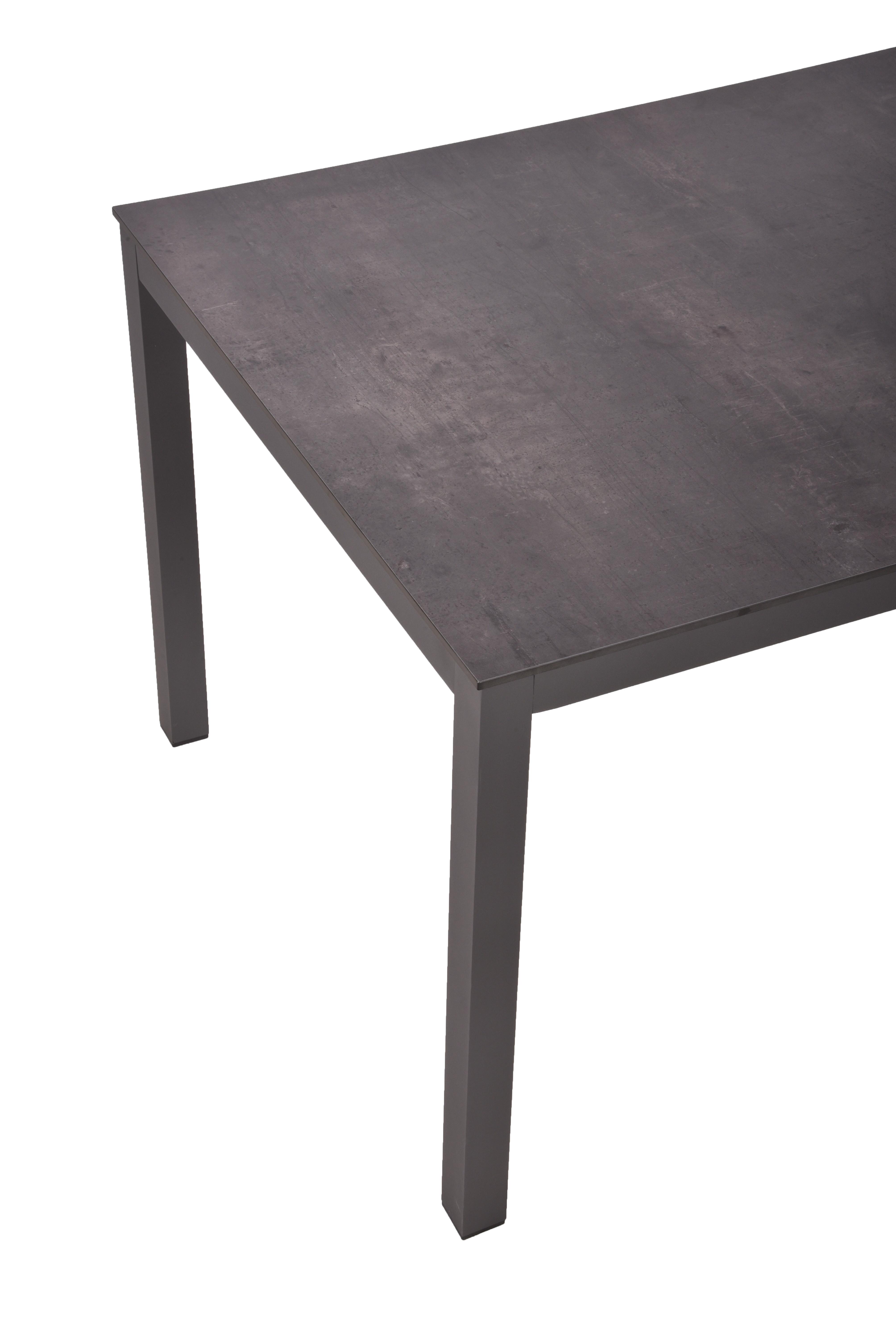 Gartentisch Sophia - Anthrazit, Basics, Kunststoff/Metall (158/90/74cm) - Gardenson