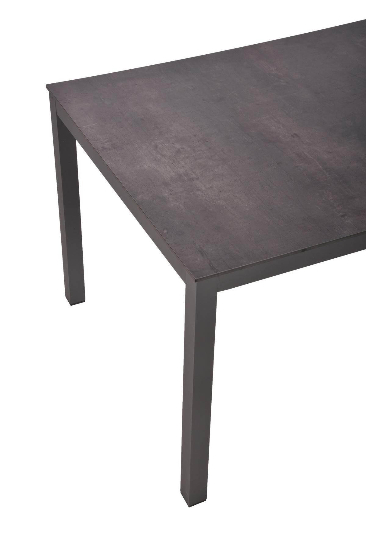 Gartentisch Sophia - Anthrazit, Basics, Kunststoff/Metall (158/90/74cm) - Gardenson
