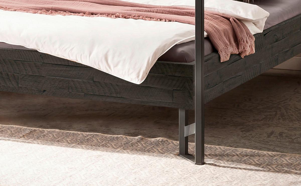 Himmelbett Bovena Grau /anthrazit 140x200 Cm - Anthrazit/Grau, Design, Holz/Textil (140/200cm) - Hasena