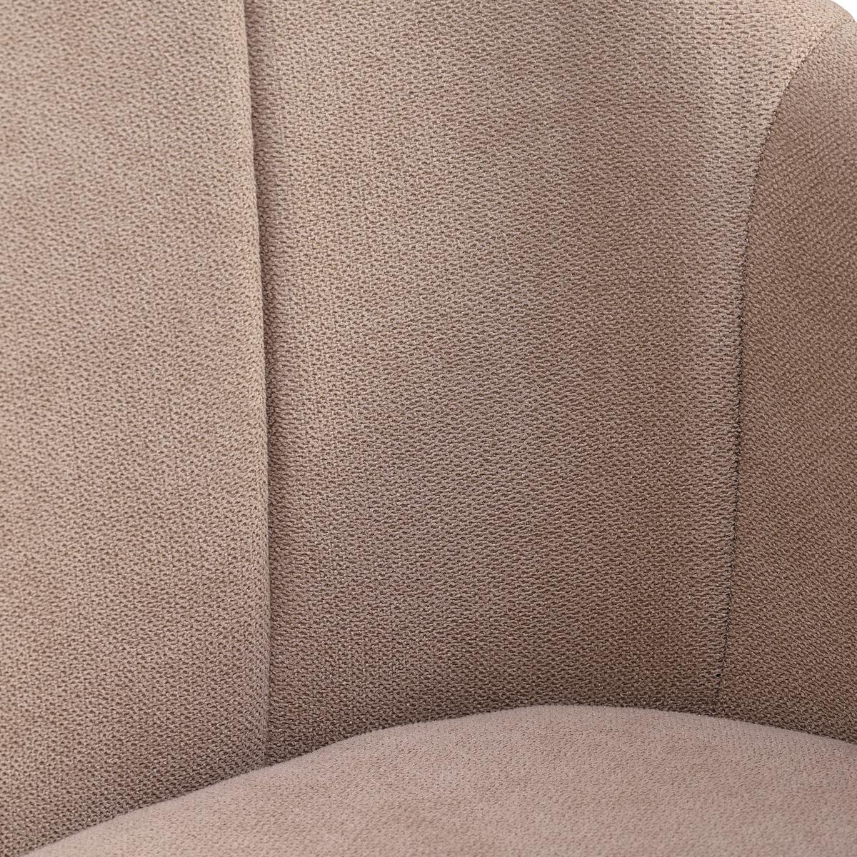 Armlehnstuhl Adelina - Schwarz/Cappuccino, LIFESTYLE, Textil/Metall (56/87/60cm) - MID.YOU