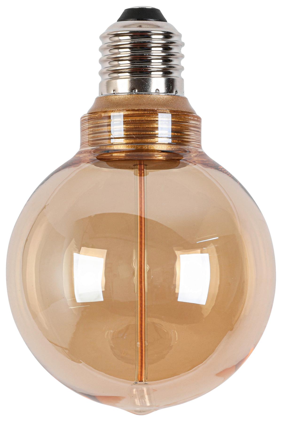 LED ŽÁROVKA C82218MM - jantarové barvy, Konvenční, kov/sklo (8/8/12,2cm) - Mömax