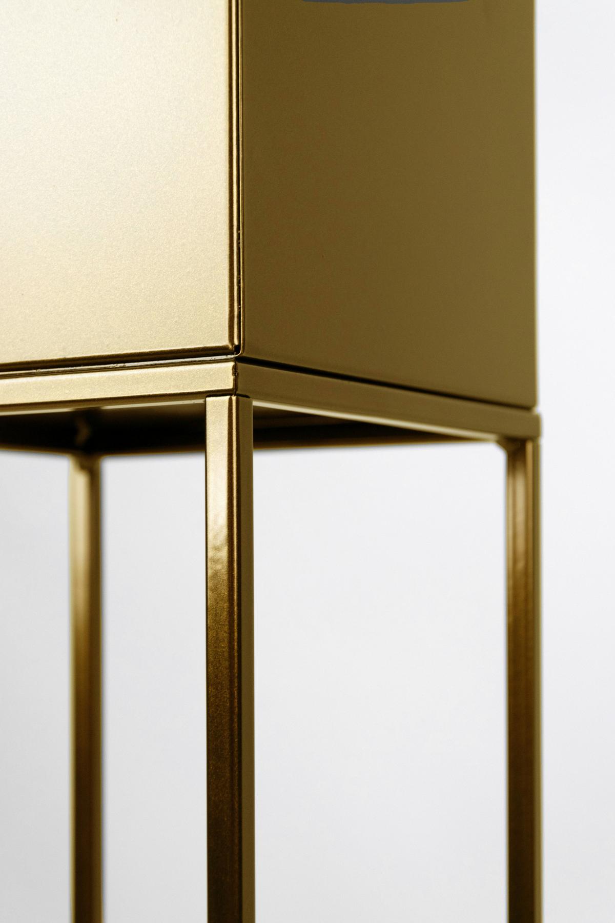 Blumenständer Metall Goldfarb. Bxhxt: 19x47x19 Cm - Goldfarben, Basics, Metall (19/47/19cm)