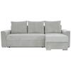Ecksofa Diever Hellgrau S: 239x141 cm - Chromfarben/Hellgrau, Design, Textil (239/141cm) - Livetastic