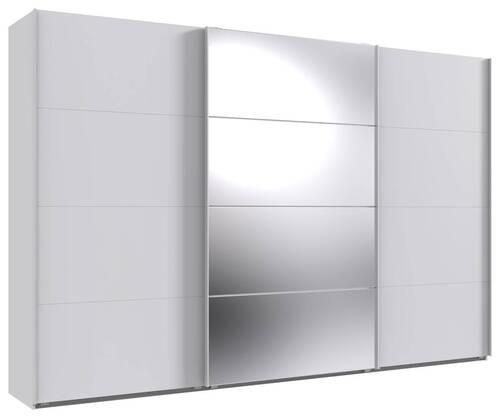 Schwebetürenschrank B: 360 cm Norderstedt Weiß - Weiß, MODERN, Glas/Holzwerkstoff (360/236/64cm) - MID.YOU
