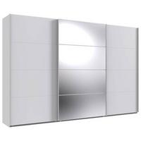 Schwebetürenschrank B: 360 cm Norderstedt Weiß - Weiß, MODERN, Glas/Holzwerkstoff (360/236/64cm) - MID.YOU