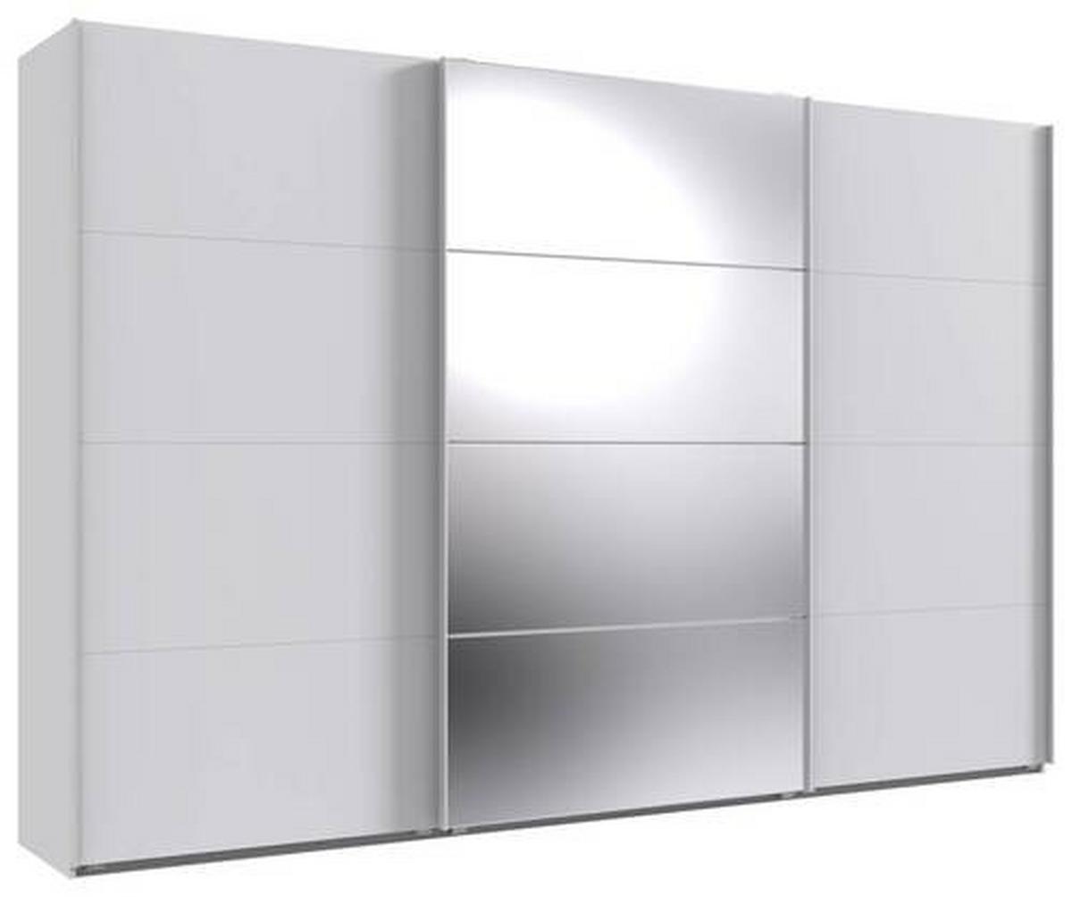 Schwebetürenschrank B: 360 cm Norderstedt Weiß - Weiß, MODERN, Glas/Holzwerkstoff (360/236/64cm) - MID.YOU