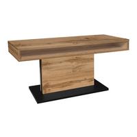 Couchtisch Lift Eiche Artisan/Schwarz B: 110cm - Eiche Wotan/Schwarz, Design, Holzwerkstoff/Metall (110/58-77/60cm) - MID.YOU