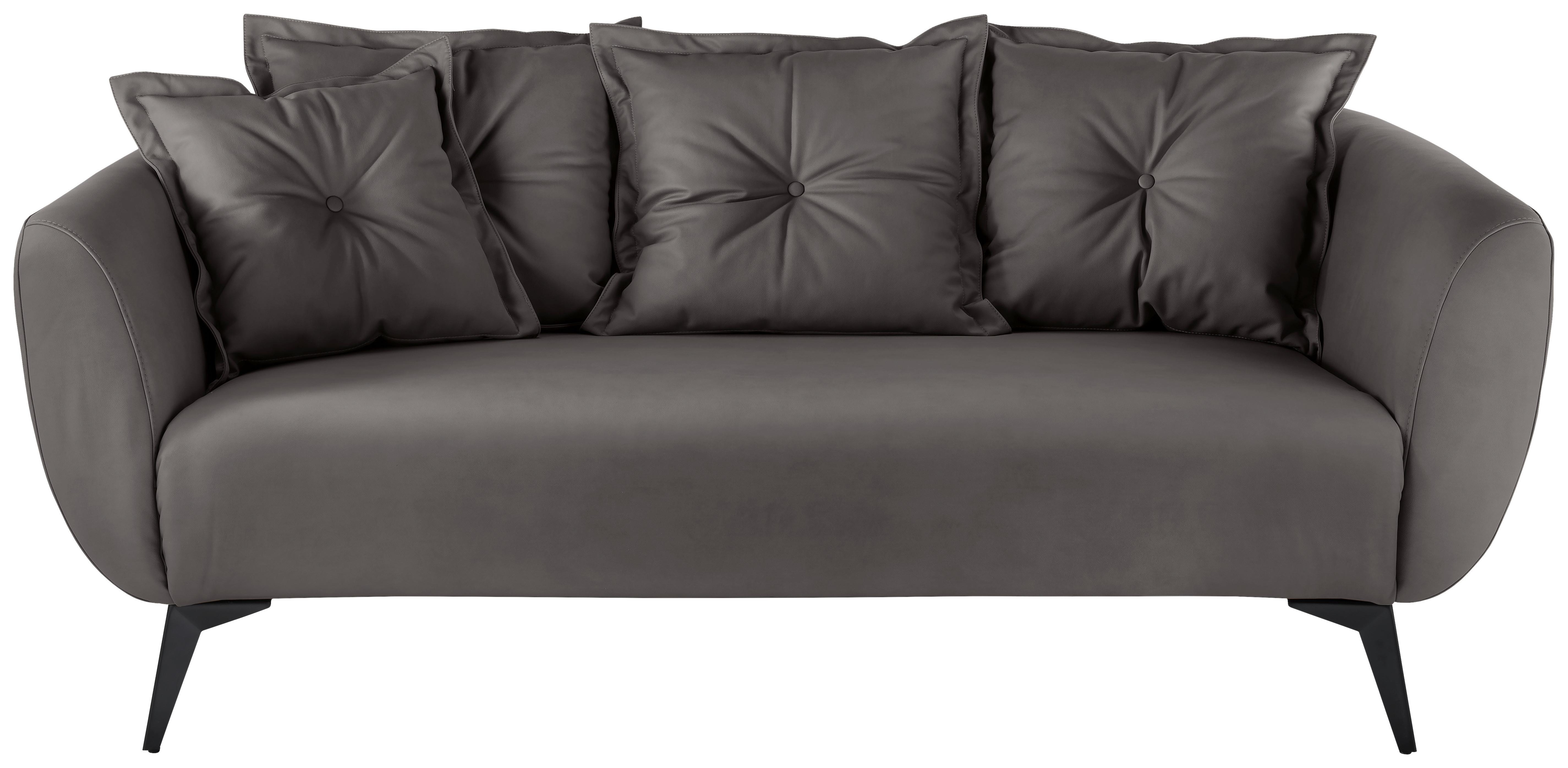 2,5 Sitzer Sofa Baggio Anthrazit B: 196 Cm - Anthrazit/Schwarz, MODERN, Textil (196/94/103cm) - Livetastic
