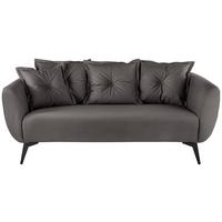 2,5 Sitzer Sofa Baggio Anthrazit B: 196 Cm - Anthrazit/Schwarz, MODERN, Textil (196/94/103cm) - Livetastic