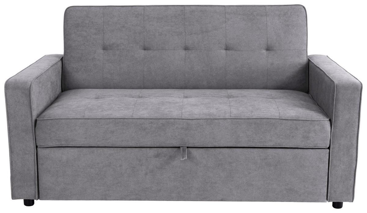 Schlafsofa Haze Hellgrau B: 162 cm - Hellgrau, Trend, Textil (162/90/89cm)