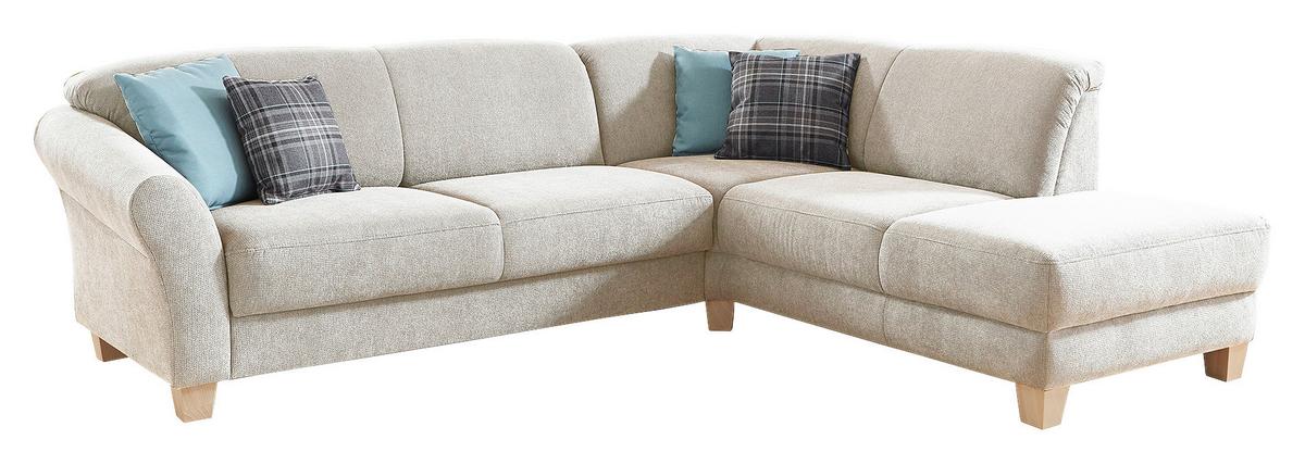 Ecksofa Gotland creme, 257x212 cm - Creme/Naturfarben, KONVENTIONELL, Textil (257/212cm) - Sit & More
