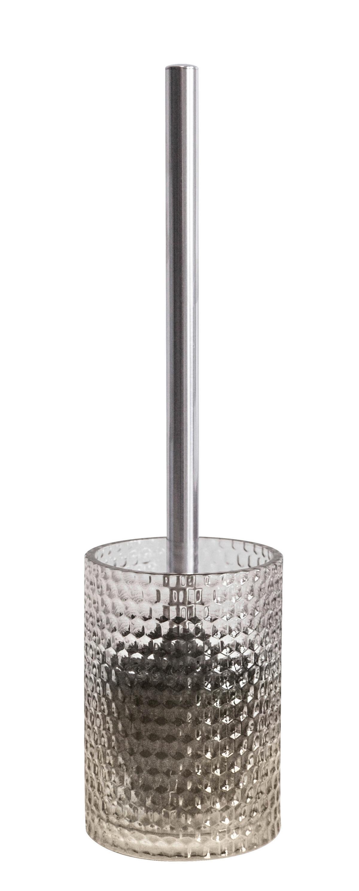 WC Bürstengarnitur Melua Stehend Glas - Sandfarben, Basics, Glas (9,5/36,5cm) - Kleine Wolke