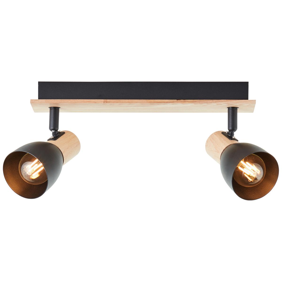 Strahler 99711/76 Daintree - Schwarz/Naturfarben, Basics, Holz/Metall (30/7cm) - Brilliant