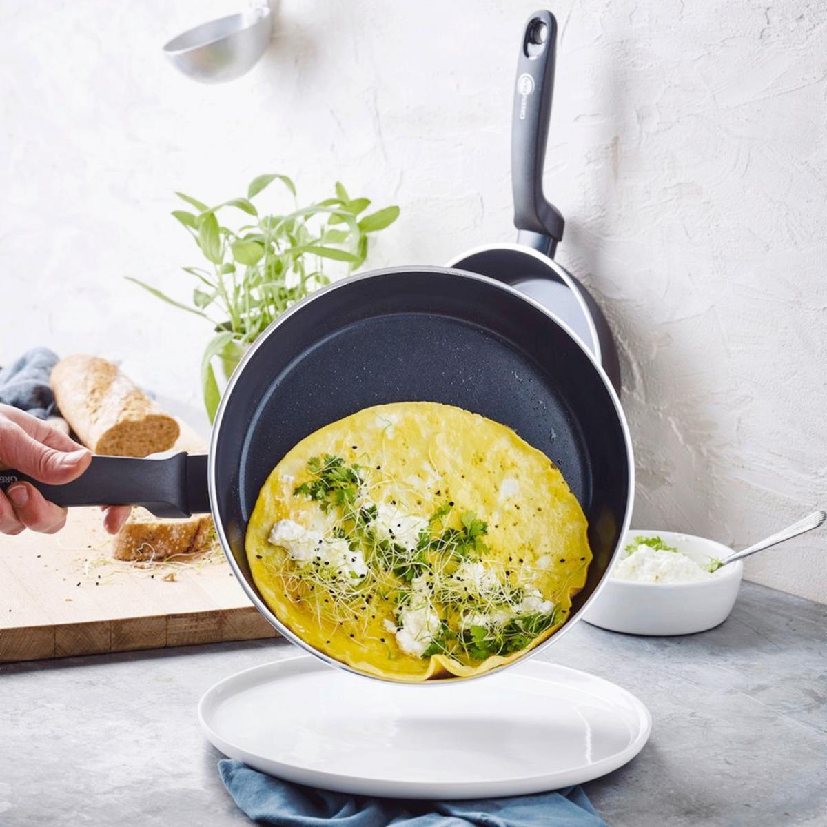 Pfannenset Torino 3-Teilig Schwarz D: 20/24/28 cm - Schwarz, Basics, Kunststoff/Metall - GreenPan