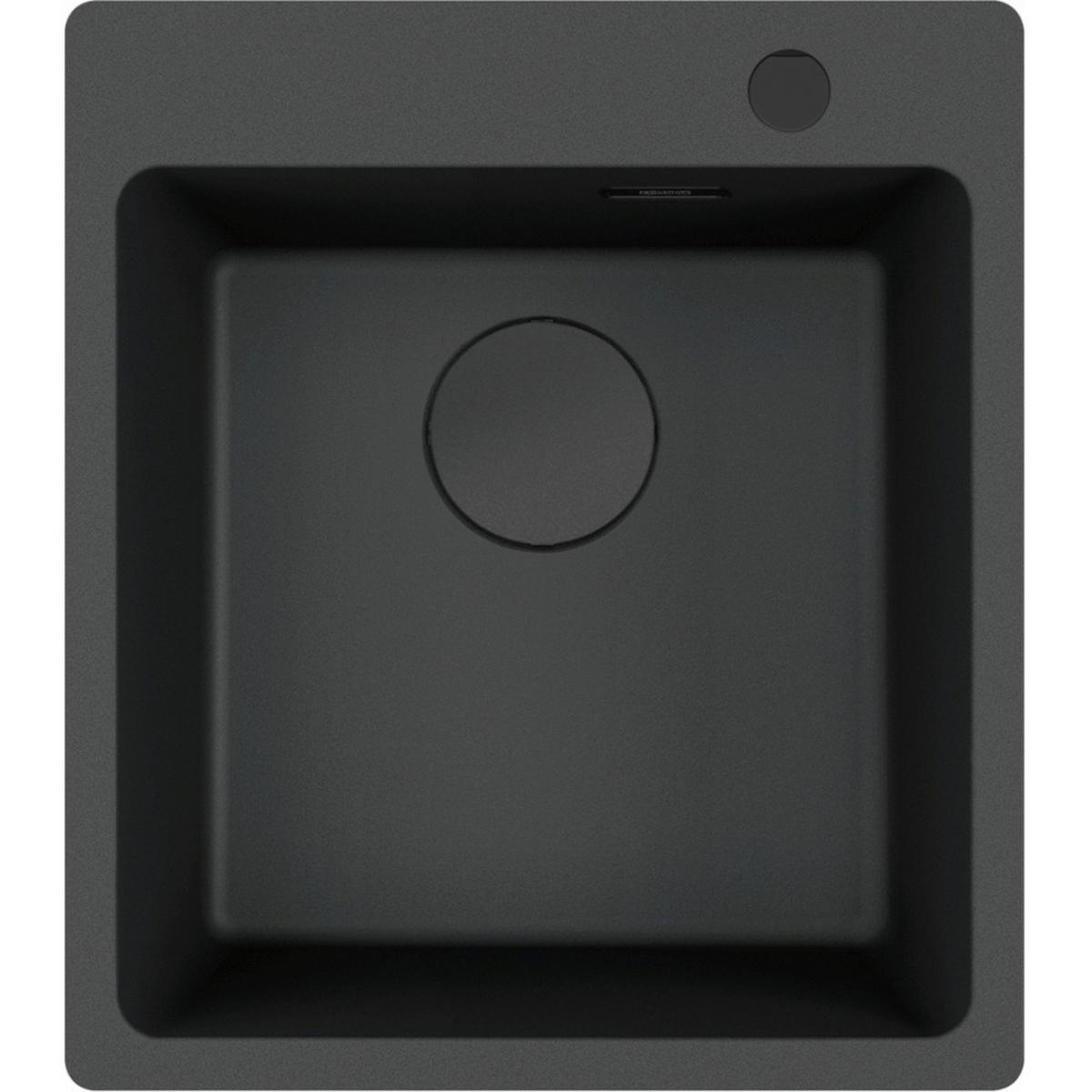Spüle Maris Mrg 610-39 A - Schwarz, MODERN, Stein (40/39/20cm) - Franke