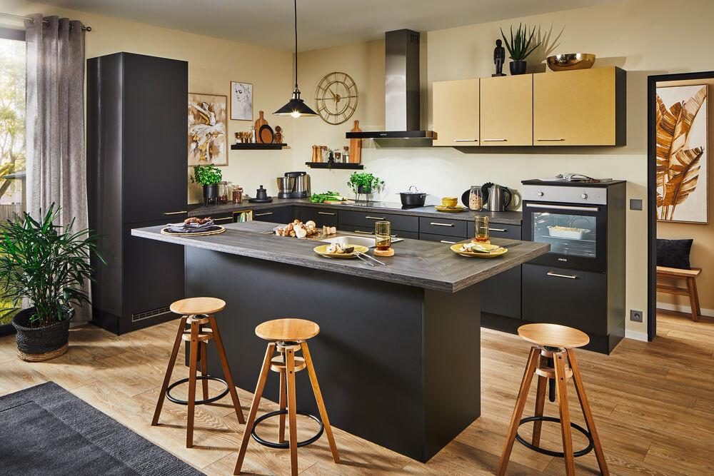 Einbauküchen Pn 210 Frei Planbar Modernes Design - Holzwerkstoff - Pino