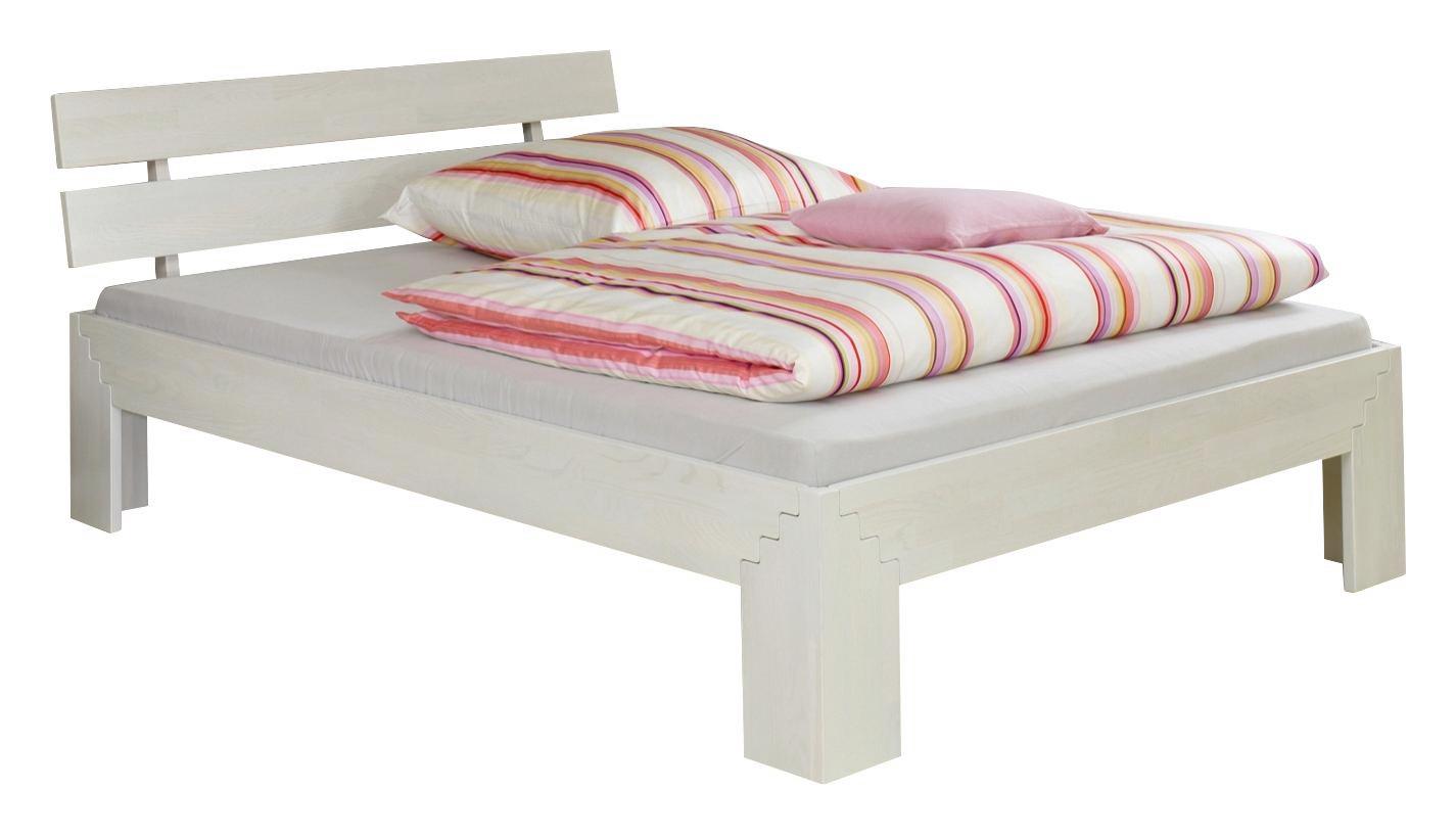 Futonbett Jasmina - Buchefarben/Weiß, Design, Holz (180/200cm)