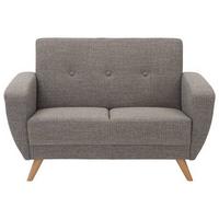 2-sitzer-sofa Jerry Rücken Echt, Grau - Naturfarben/Grau, Design, Textil (136/85/82cm) - Max Winzer