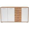 Kommode B 190 cm Q-Big New, Wotan Eiche Dekor/Weiß - Eichefarben/Weiß, MODERN, Holz (190/105/44cm)