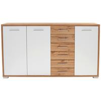 KOMODA Q-BIG NEW QBK03 - biela/farba duba, Modern, drevo/plast (190/105/44cm)