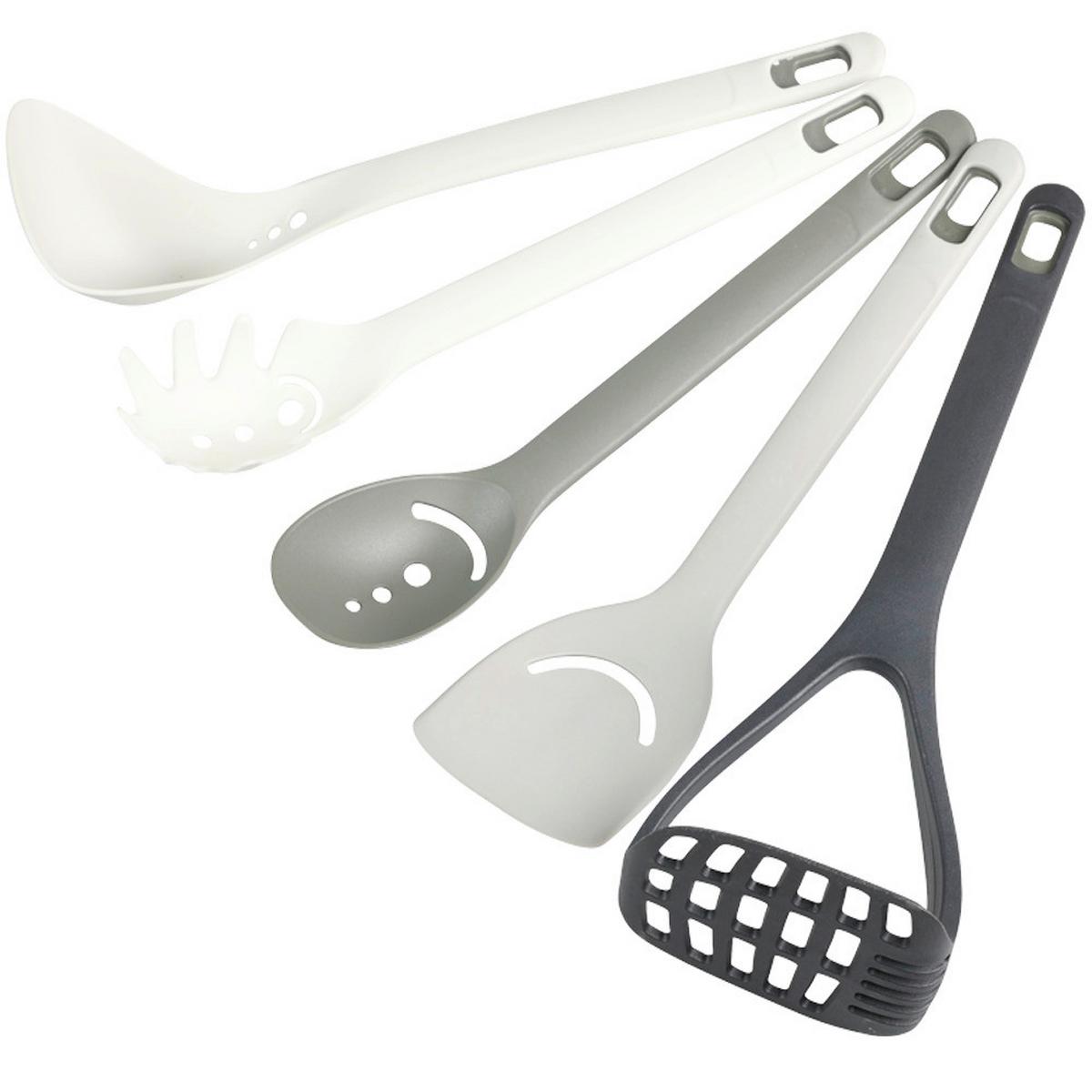 KÜCHENHELFERSET Grau, 5 -Teilig. - Grau, Basics, Kunststoff (14/10/31cm) - Kesper