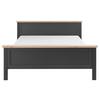 Doppelbett Landhaus-Stil 180x200 Jasmin II Graphitfarb. - Graphitfarben/Schwarz, LIFESTYLE, Holzwerkstoff (180/200cm)