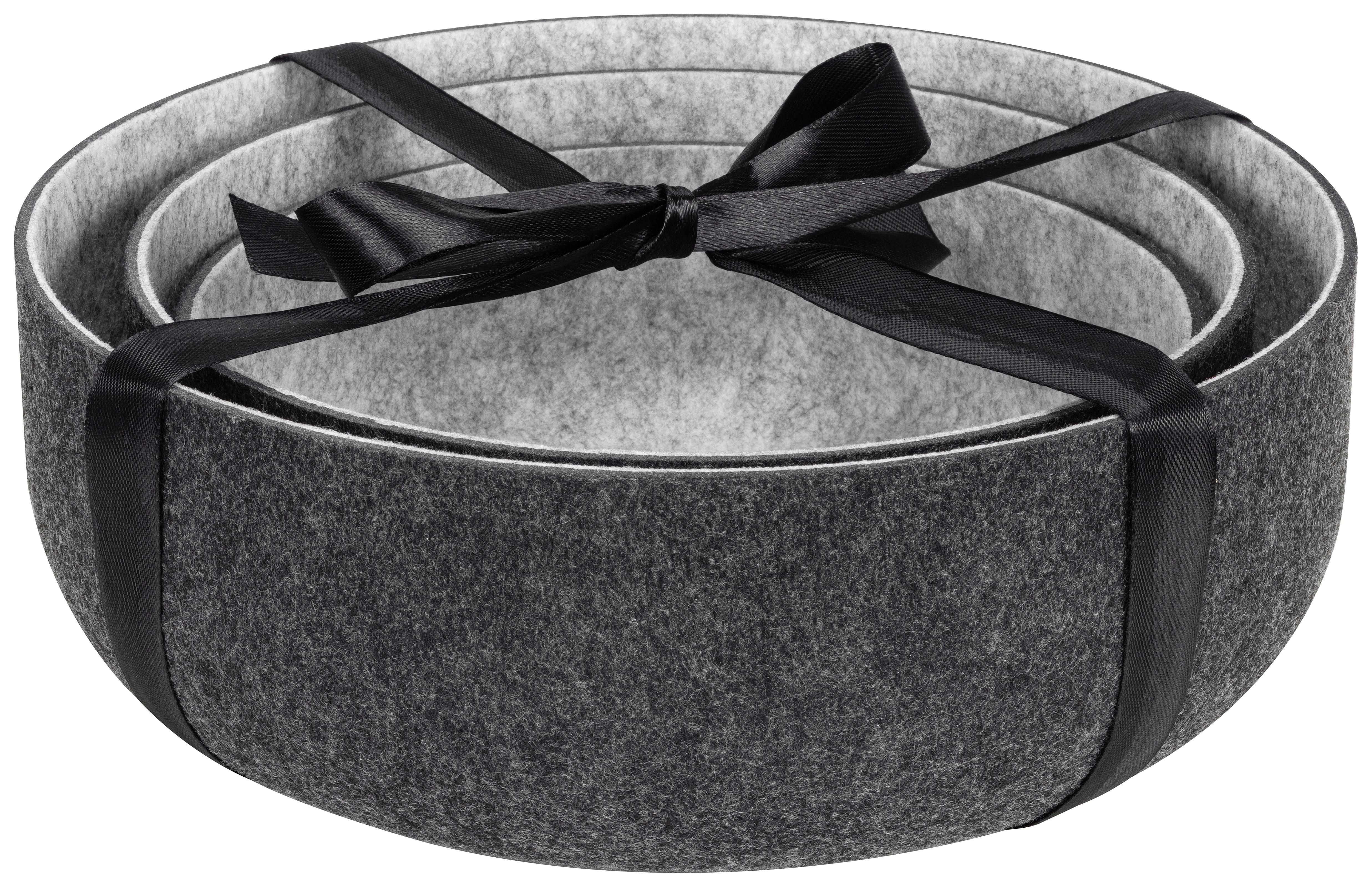 Korbset Gabriel - Hellgrau/Schwarz, KONVENTIONELL, Kunststoff - Luca Bessoni