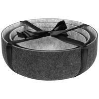 Korbset Gabriel - Hellgrau/Schwarz, KONVENTIONELL, Kunststoff - Luca Bessoni