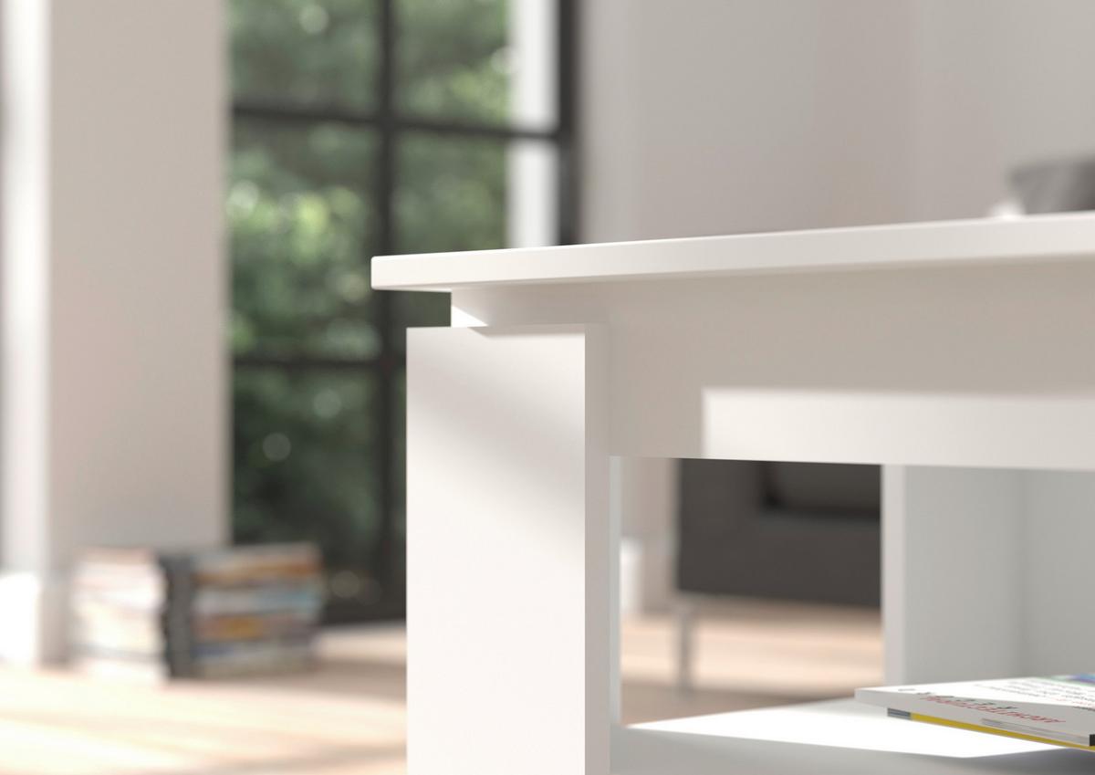 Couchtisch Titan Weiß L: 100 cm - Design, Holzwerkstoff (100/60/45cm) - MID.YOU