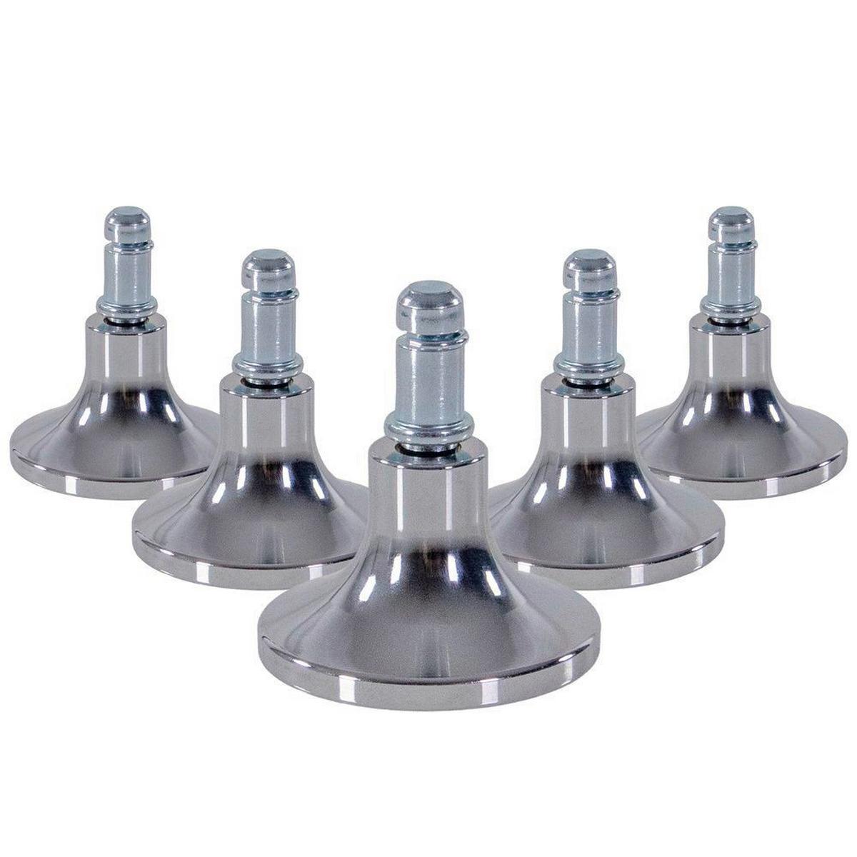 BÜROSTUHLGLEITER Stand Silberfarben B: 6,5cm - Silberfarben, MODERN, Metall (6,5/6/6,5cm) - MID.YOU