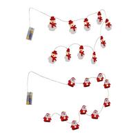 Svetelná reťaz Reyner, 150cm - biela/červená, Konventionell, textil (150cm) - Modern Living
