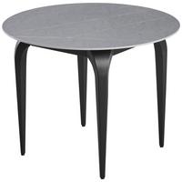 Esstisch Ibiza 100 Keramik grau, B: 100cm - Schwarz/Grau, MODERN, Keramik/Metall (100/100/76cm)