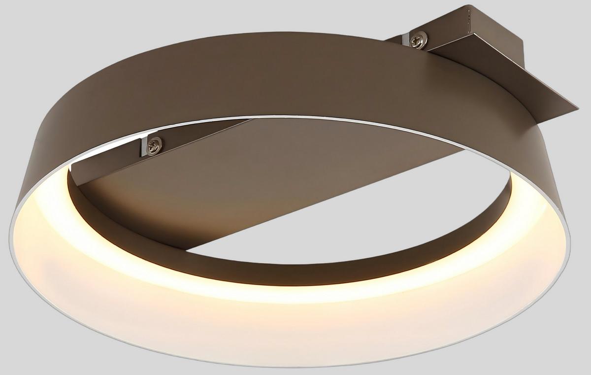 Led Mennyezeti Lámpa Camron - opál/cappuccino, Basics, műanyag/fém (26/25/7,5cm) - Luca Bessoni