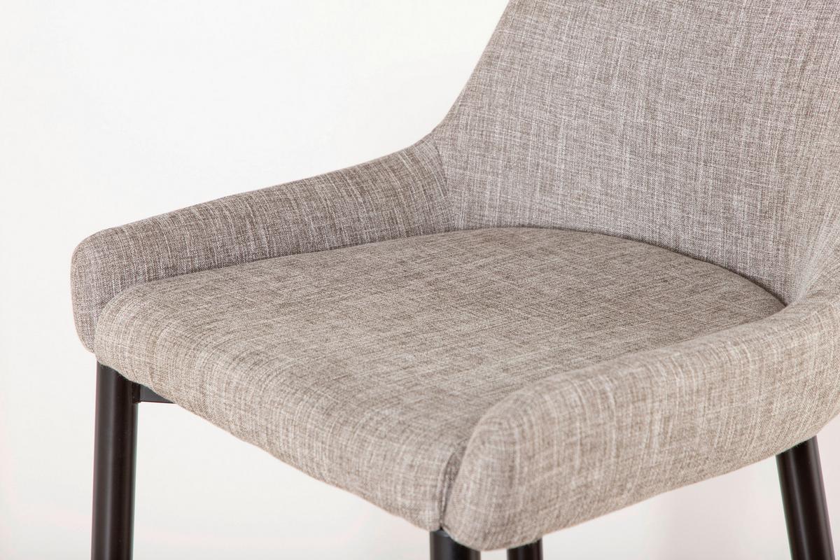 Barhocker-set Plaza Schwarz/beige B: 48 Cm - Beige/Schwarz, Design, Textil/Metall (48/105/57cm) - Livetastic
