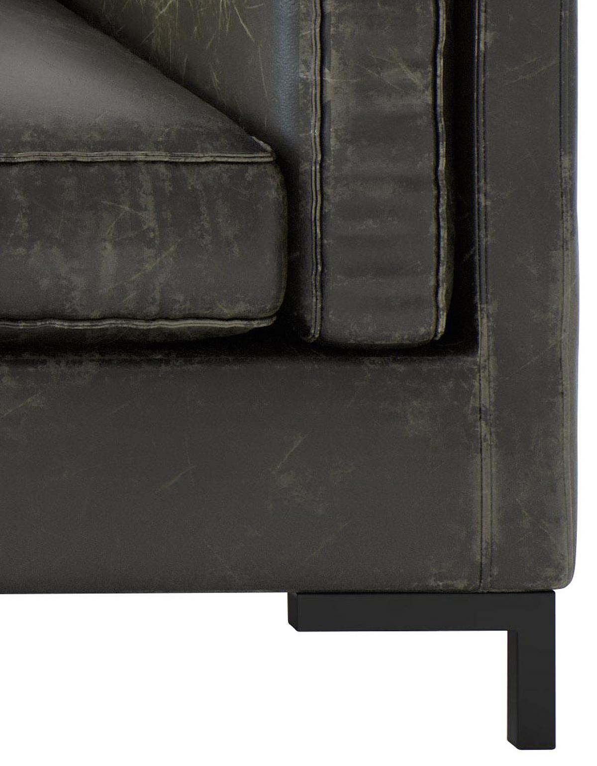 Ecksofa Packo Olivgrün S: 160x265 Cm - Schwarz/Olivgrün, Design, Textil (160/265cm) - Livetastic