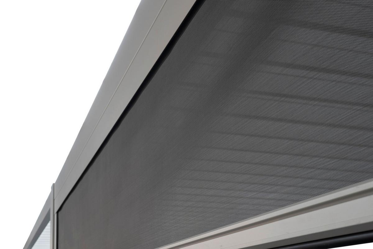 Pavillon-rollo Mirador B: 400 Cm, Wetterfest - Weiß/Grau, MODERN, Textil/Metall (400/250/10cm) - Gardenson
