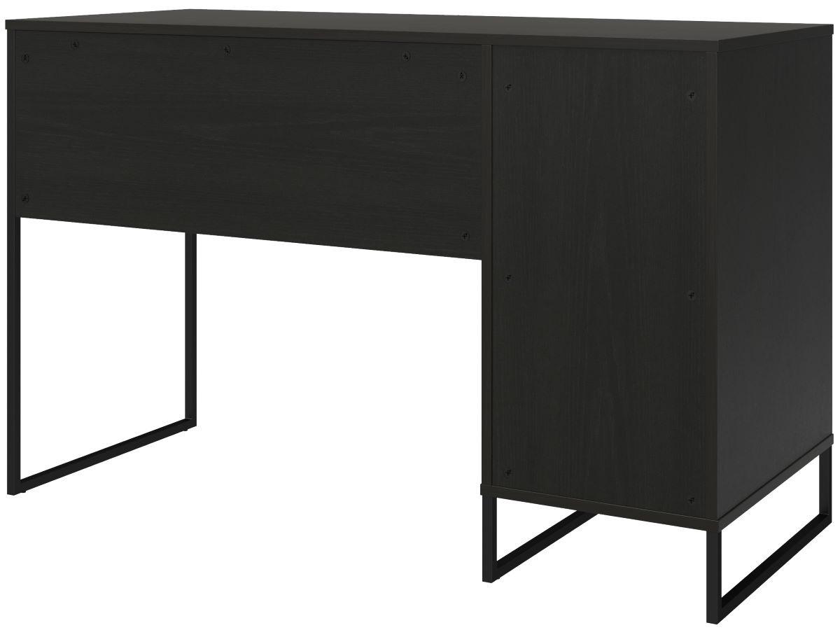 Schreibtisch Purdue Schwarz, Eichefarben B: 76 cm - Eichefarben/Schwarz, Design, Holzwerkstoff/Metall (121/76/50cm) - MID.YOU