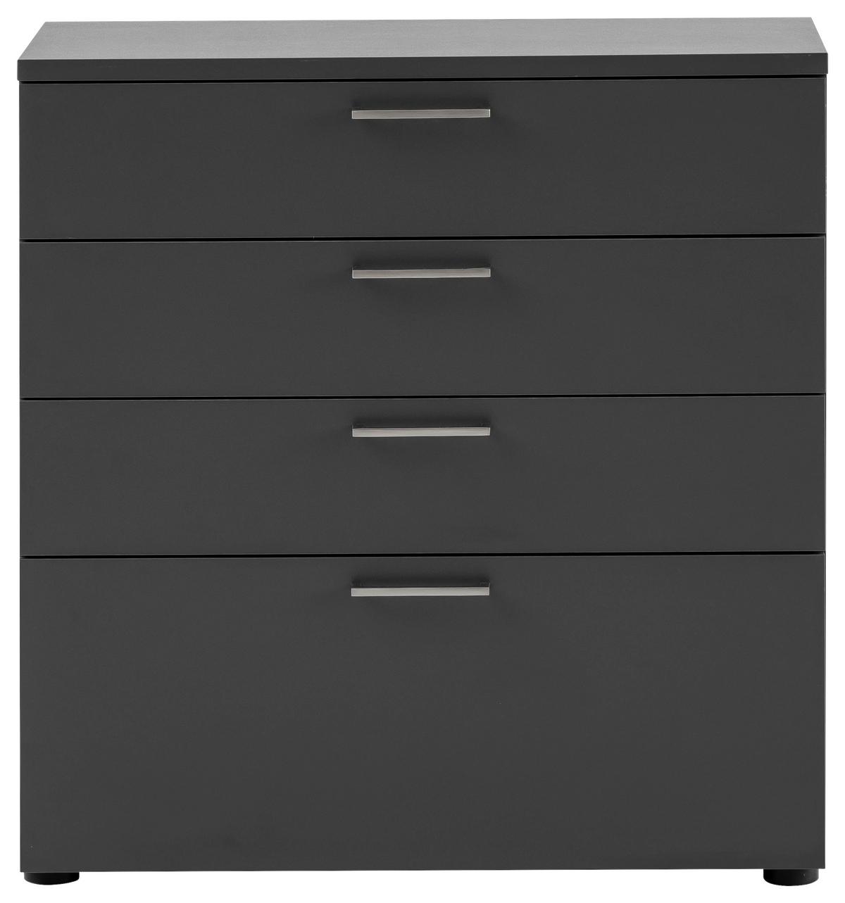 Kommode 41 cm Anthrazit - Anthrazit/Schwarz, KONVENTIONELL, Holzwerkstoff (80,2/84,2/41cm) - MID.YOU