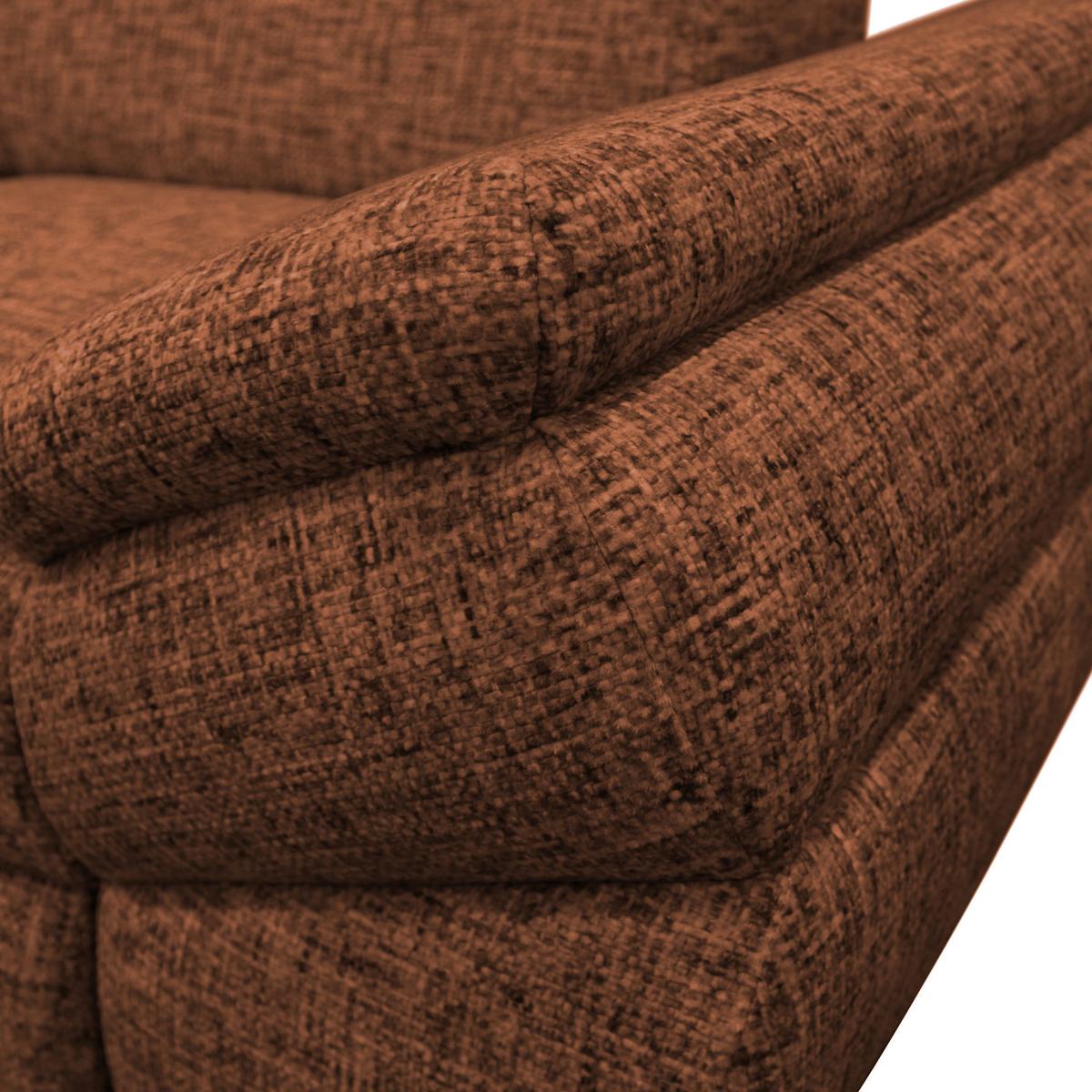 Ecksofa Imo Rostfarben 201x274 Cm - Rostfarben/Schwarz, Design, Textil (201/274cm) - MID.YOU