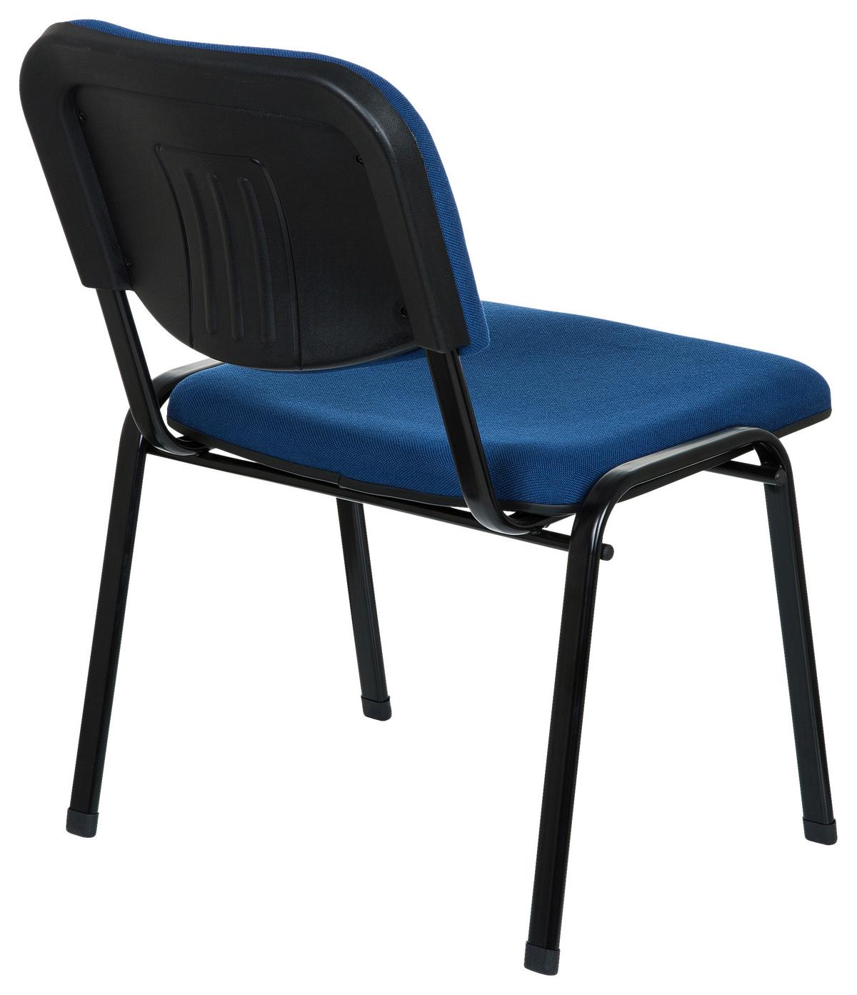 Besucherstuhl Xt 600 Xl Blau/schwarz Bis 150 Kg - Blau/Schwarz, Basics, Textil/Metall (60/87/55cm) - MID.YOU