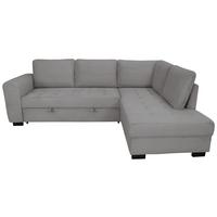 Ecksofa John Grau S: 239x178 cm - Schwarz/Grau, Trend, Textil (239/178cm)