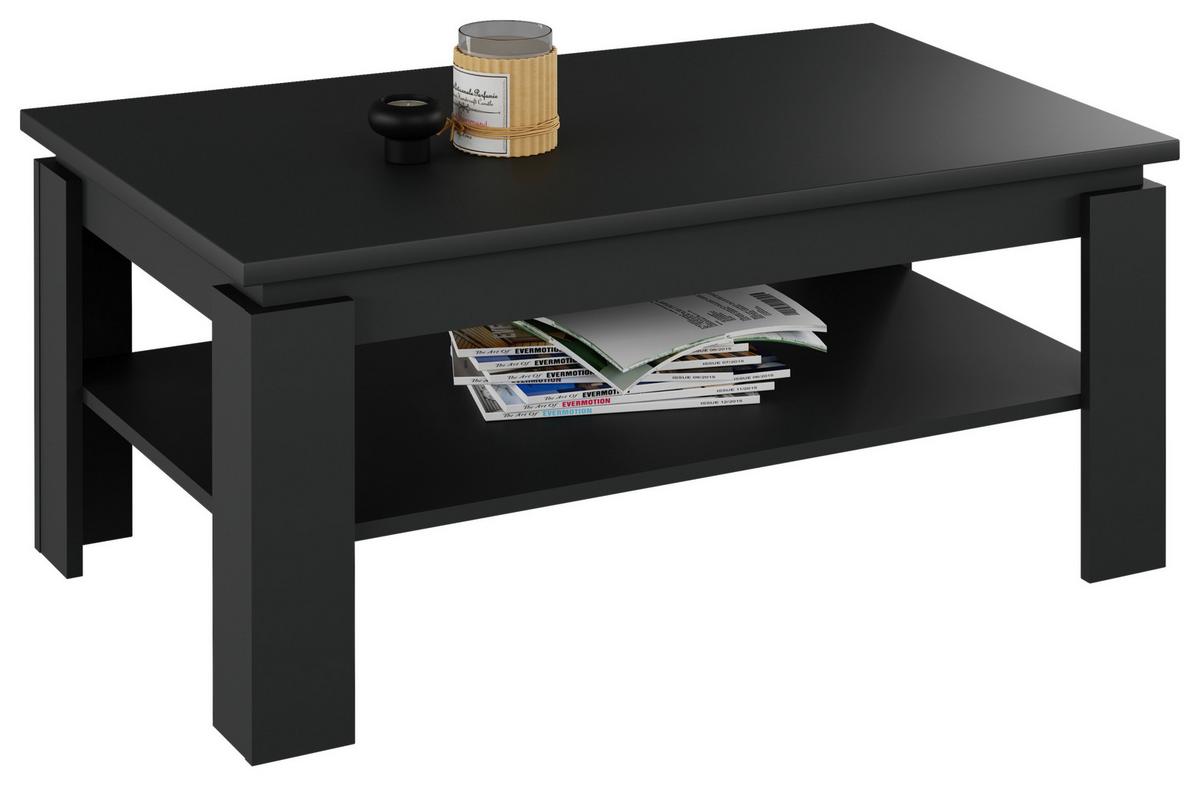 Couchtisch mit Ablagefach Nizza 2, Anthrazit - Anthrazit, MODERN, Holzwerkstoff (100/45/60cm)