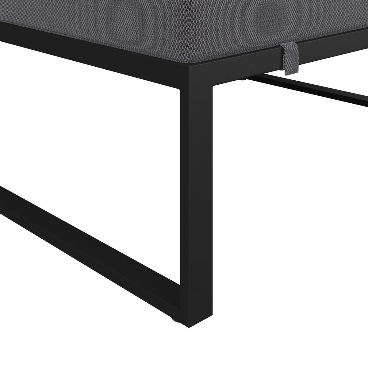 TERASOVÁ SEDACIA SÚPRAVA VALENTINA - čierna/sivá, Modern, kov/textil - Bessagi Garden