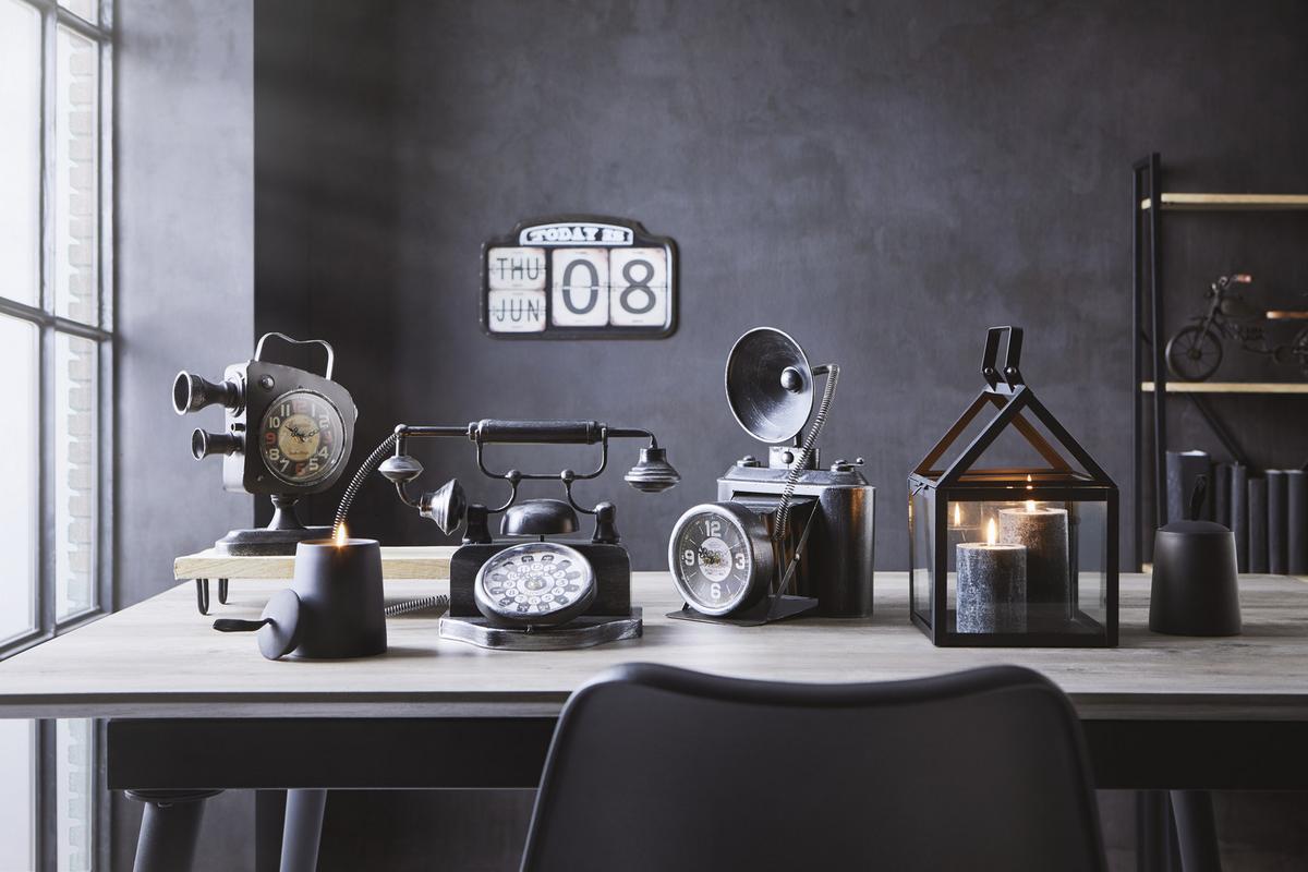 VÁLCOVÁ SVÍČKA LIA - černá, Moderní (6,8/12cm) - Premium Living
